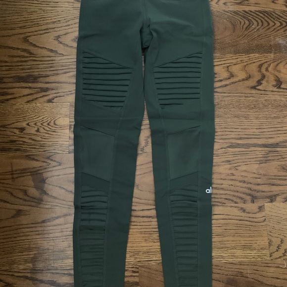 alo High-waist Moto Legging Hunter Green - Picture 4 of 5